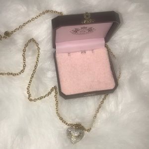 Juicy Couture Pave Heart Pendant Necklace